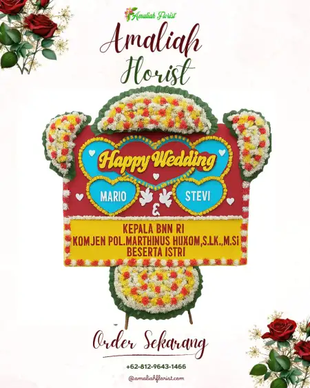 Papan Bunga Pernikahan Menggala Timur